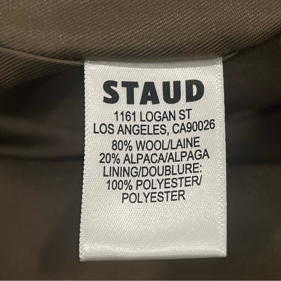 NWT NEW STAUD Dakota Belted Wool Alpaca Blend Coat - Picture 10 of 10